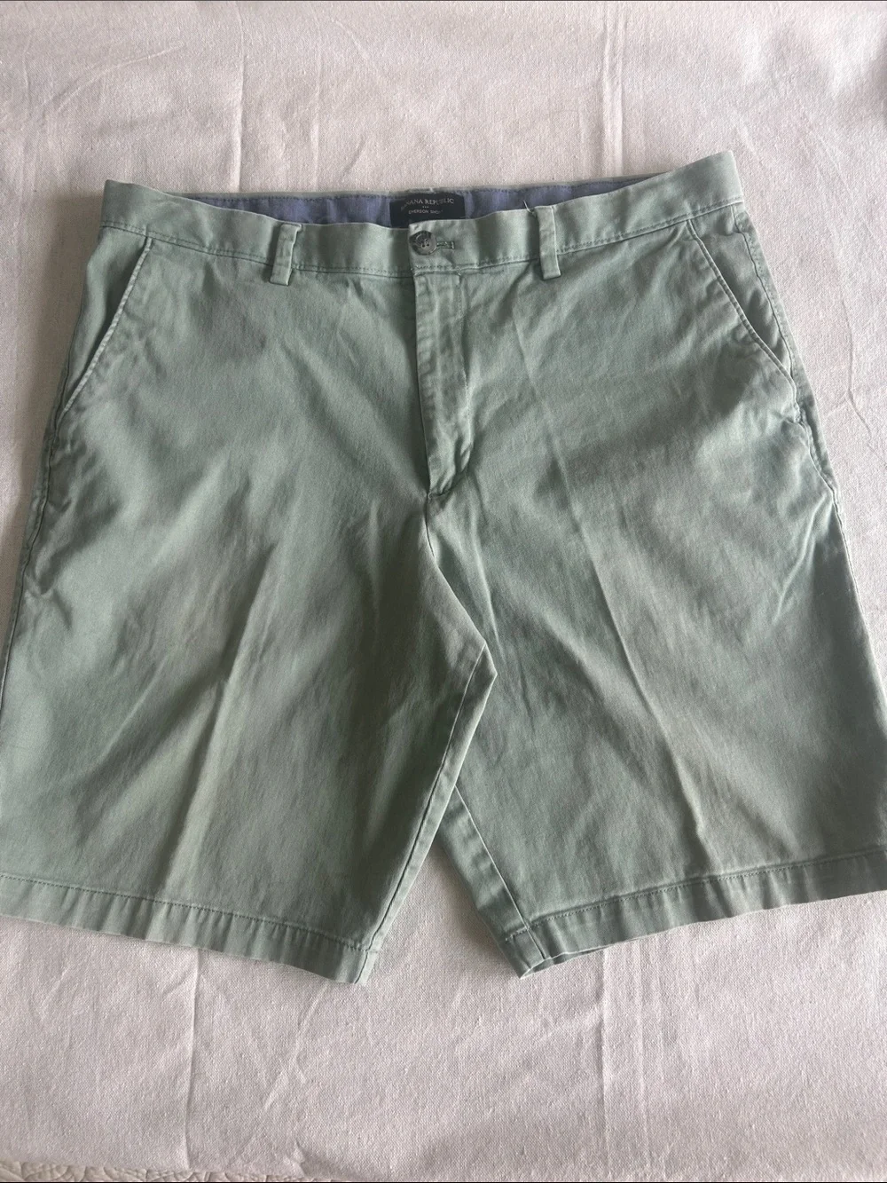 Banana Republic Mint Green Flat-Front Cotton Shorts (M-2)